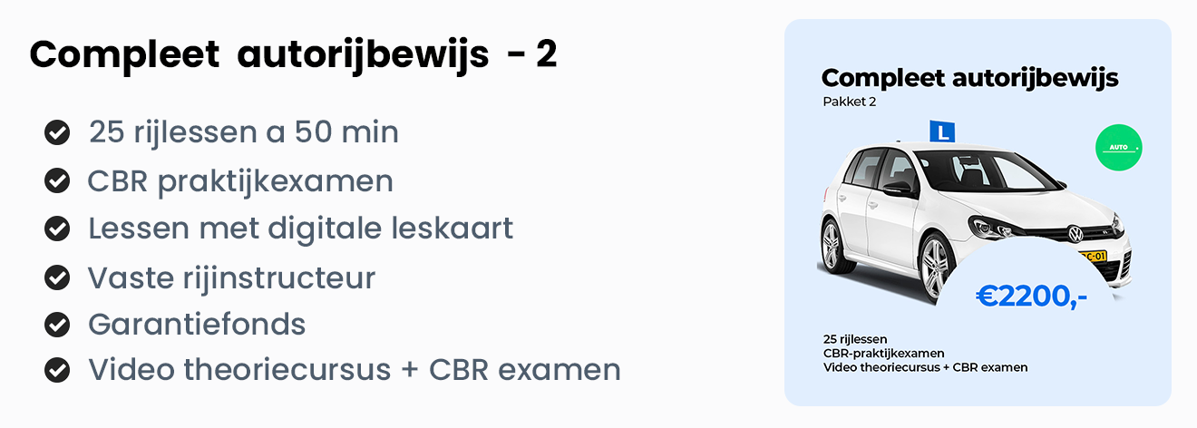 Pakket 2 - 25 rijlessen